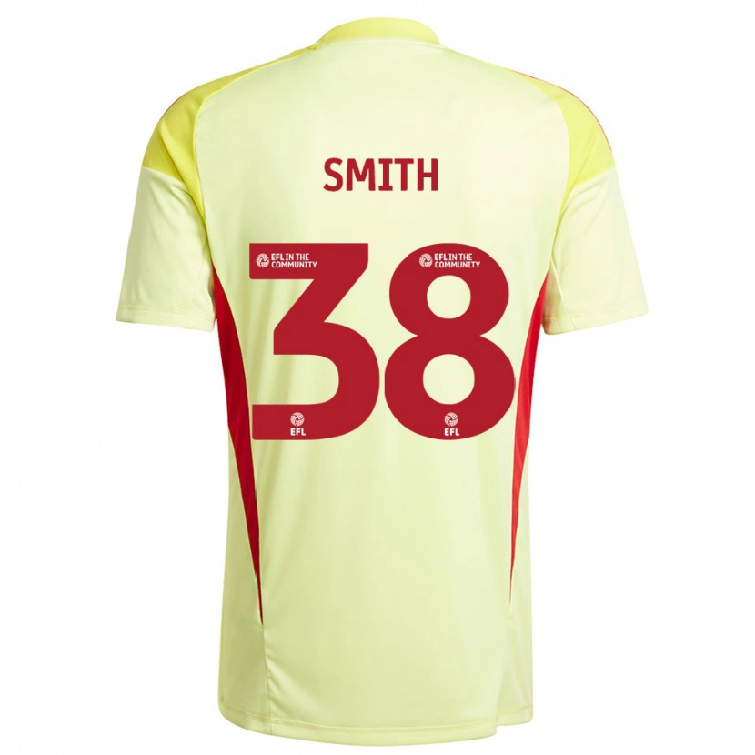 Danxen Mujer Camiseta Sam Smith #38 Amarillo Pálido Portero Equipación 2025/26 La Camisa