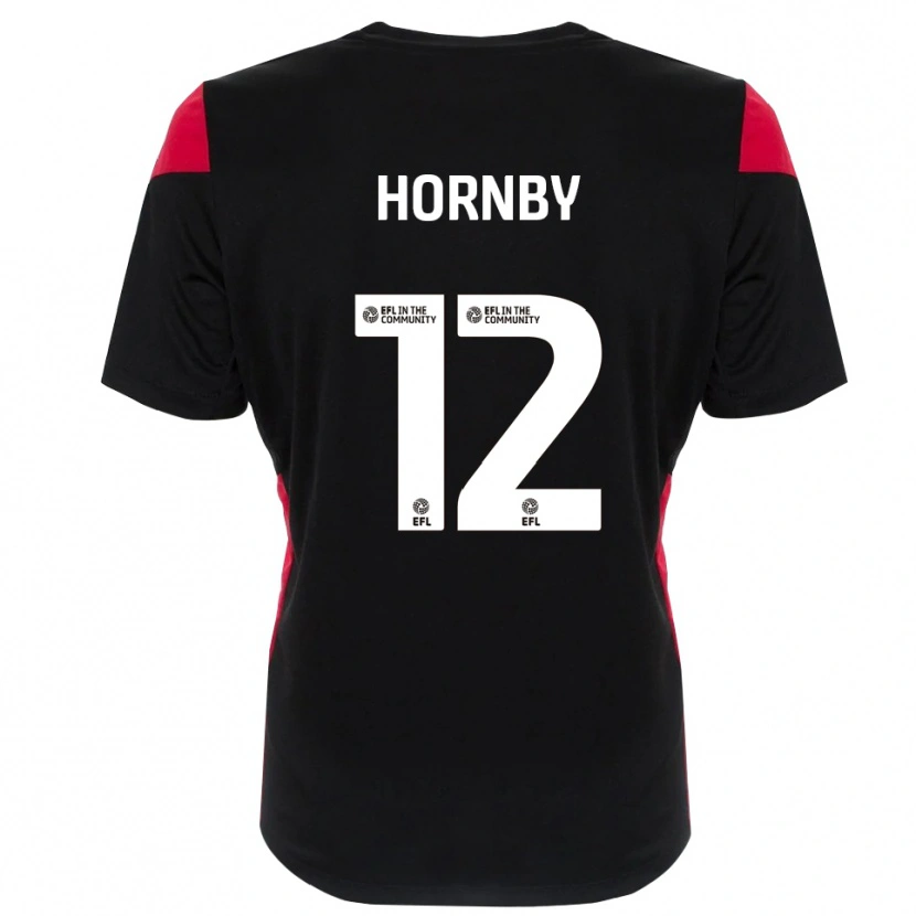 Danxen Mujer Camiseta Sam Hornby #12 Blanco Negro Portero Equipación 2025/26 La Camisa