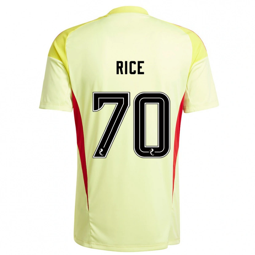 Danxen Mujer Camiseta Aidan Rice #70 Negro Rojo Amarillo Portero Equipación 2025/26 La Camisa