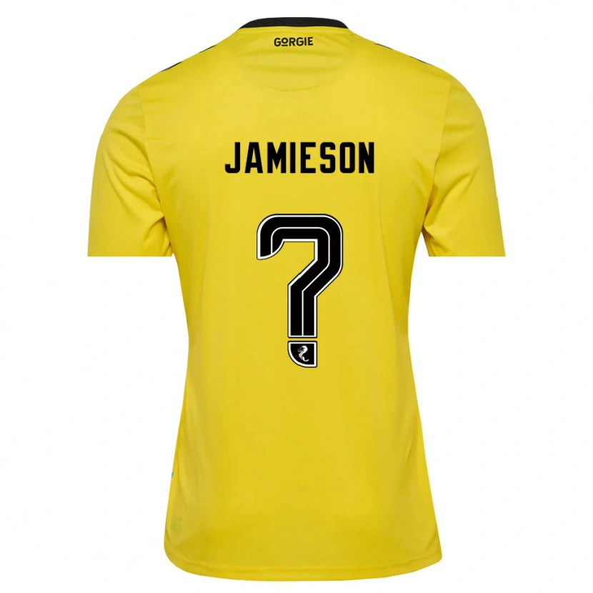 Danxen Mujer Camiseta Finlay Jamieson #0 Negro Rojo Amarillo Portero Equipación 2025/26 La Camisa