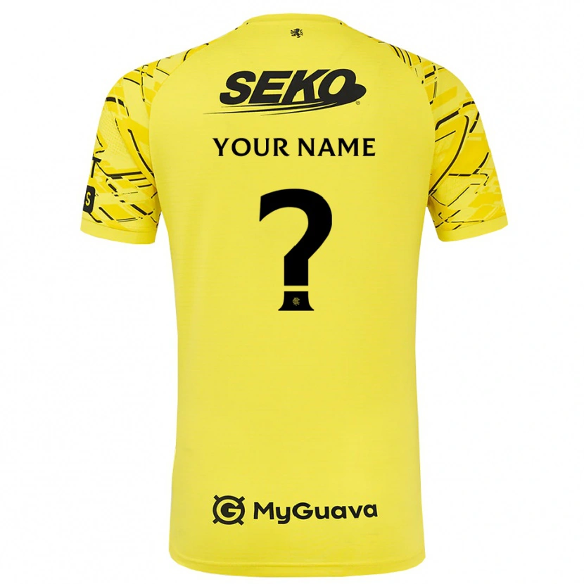 Danxen Mujer Camiseta Rangers FC Negro Amarillo Portero Equipación 2025/26 La Camisa