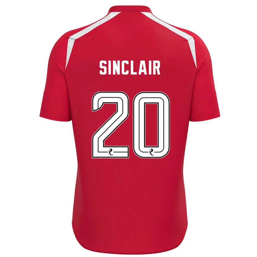 Danxen Mujer Camiseta Ross Sinclair #20 Blanco Rojo Portero Equipación 2025/26 La Camisa