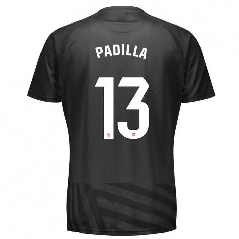 Danxen Mujer Camiseta Alejandro Padilla #13 Gris Negro Portero Equipación 2025/26 La Camisa