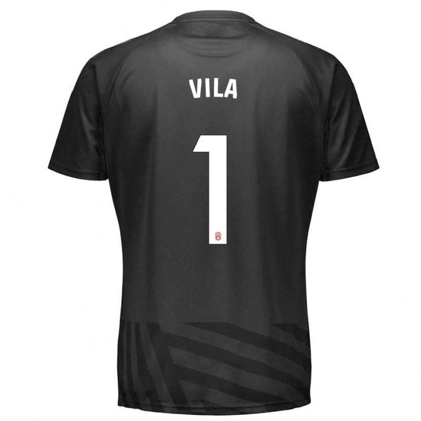 Danxen Mujer Camiseta Ramón Vila #1 Gris Negro Portero Equipación 2025/26 La Camisa