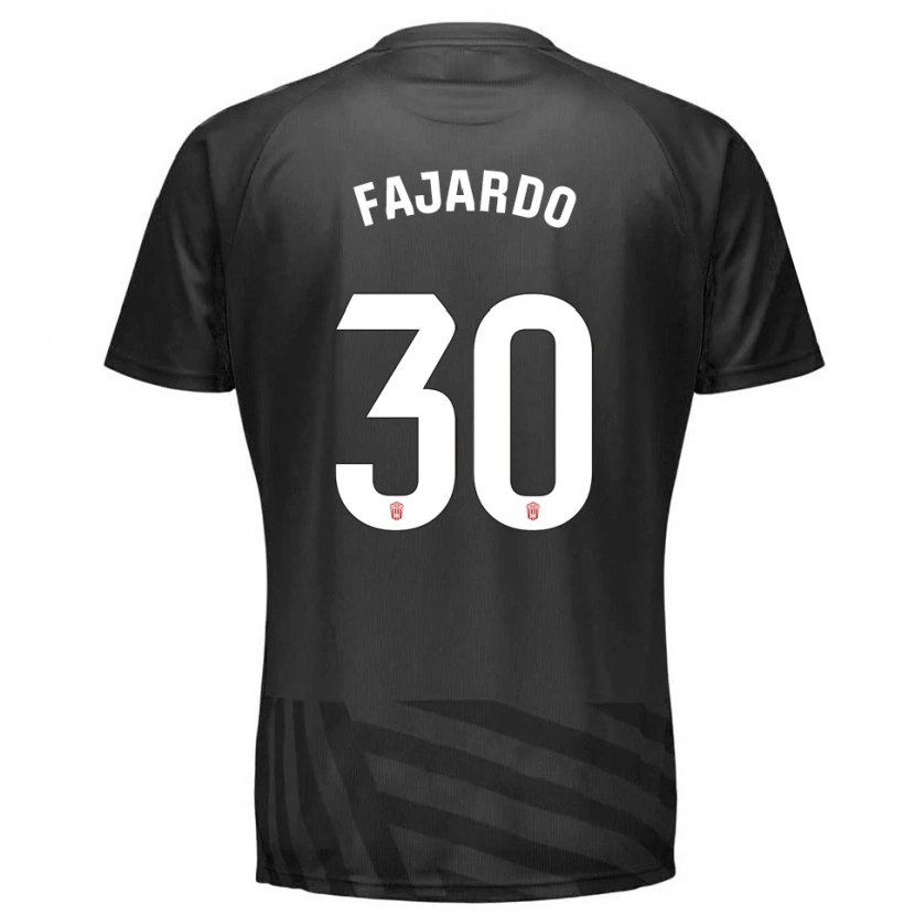 Danxen Mujer Camiseta José Fajardo #30 Gris Negro Portero Equipación 2025/26 La Camisa