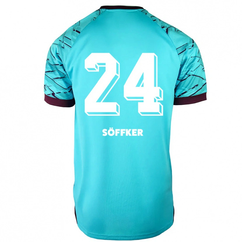 Danxen Mujer Camiseta Alessia Söffker #24 Azul Cielo Púrpura Portero Equipación 2025/26 La Camisa