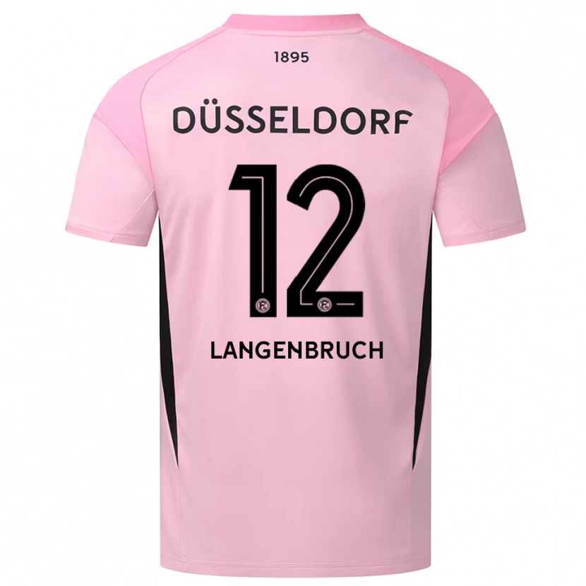 Danxen Mujer Camiseta Linus Langenbruch #12 Negro Rosa Portero Equipación 2025/26 La Camisa