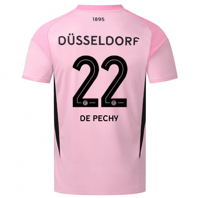 Danxen Mujer Camiseta William de Pechy #22 Negro Rosa Portero Equipación 2025/26 La Camisa