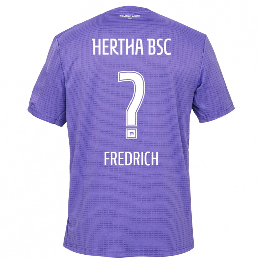 Danxen Mujer Camiseta Marco Fredrich #0 Blanco Púrpura Portero Equipación 2025/26 La Camisa