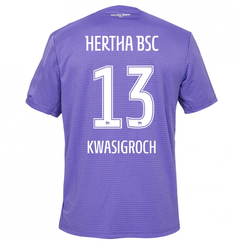 Danxen Mujer Camiseta Robert Kwasigroch #13 Blanco Púrpura Portero Equipación 2025/26 La Camisa