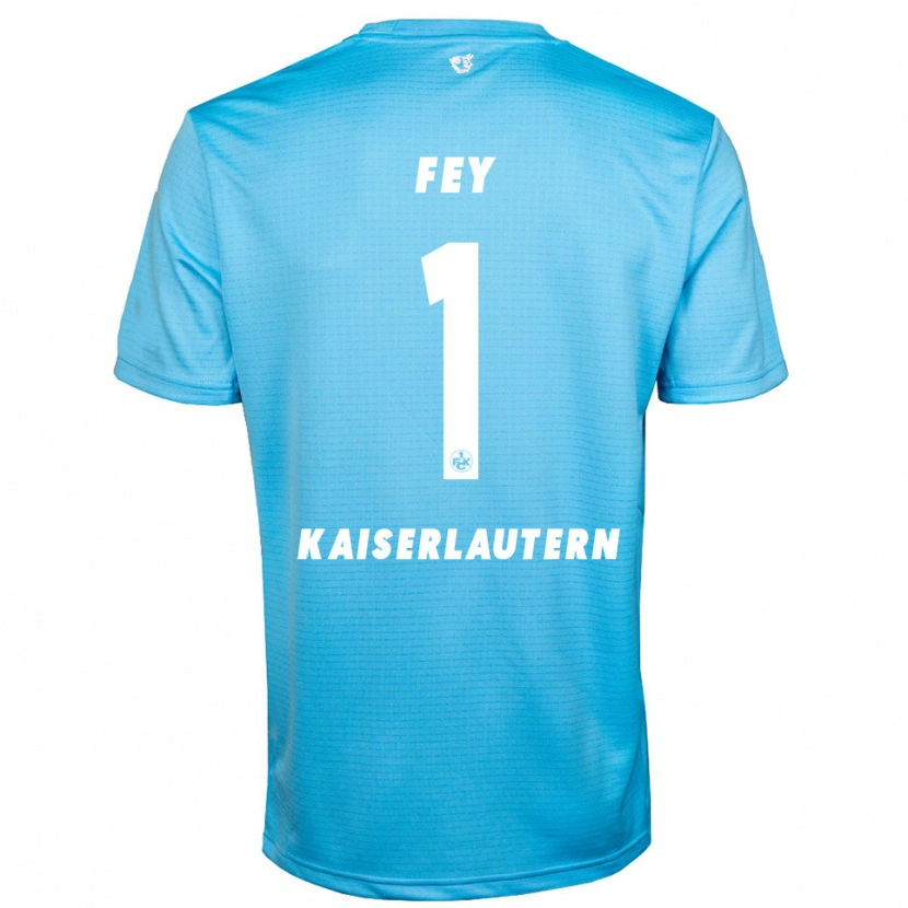 Danxen Mujer Camiseta Tyler Fey #1 Azul Cielo Blanco Portero Equipación 2025/26 La Camisa