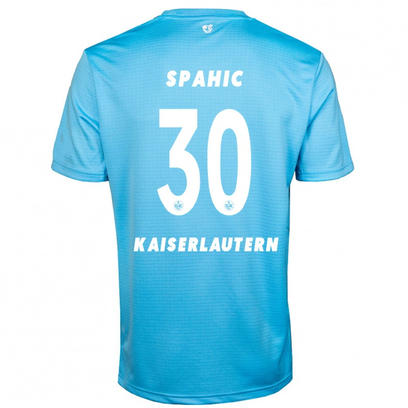 Danxen Mujer Camiseta Avdo Spahic #30 Azul Cielo Blanco Portero Equipación 2025/26 La Camisa