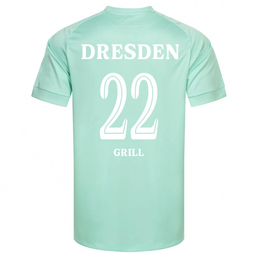 Danxen Mujer Camiseta Lennart Grill #22 Blanco Verde Claro Portero Equipación 2025/26 La Camisa
