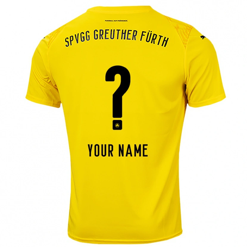 Danxen Mujer Camiseta SpVgg Greuther Fürth Negro Amarillo Portero Equipación 2025/26 La Camisa