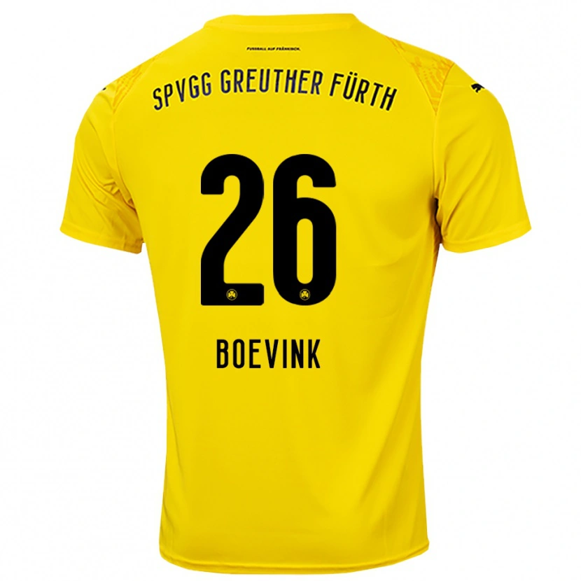 Danxen Mujer Camiseta Pelle Boevink #26 Negro Amarillo Portero Equipación 2025/26 La Camisa