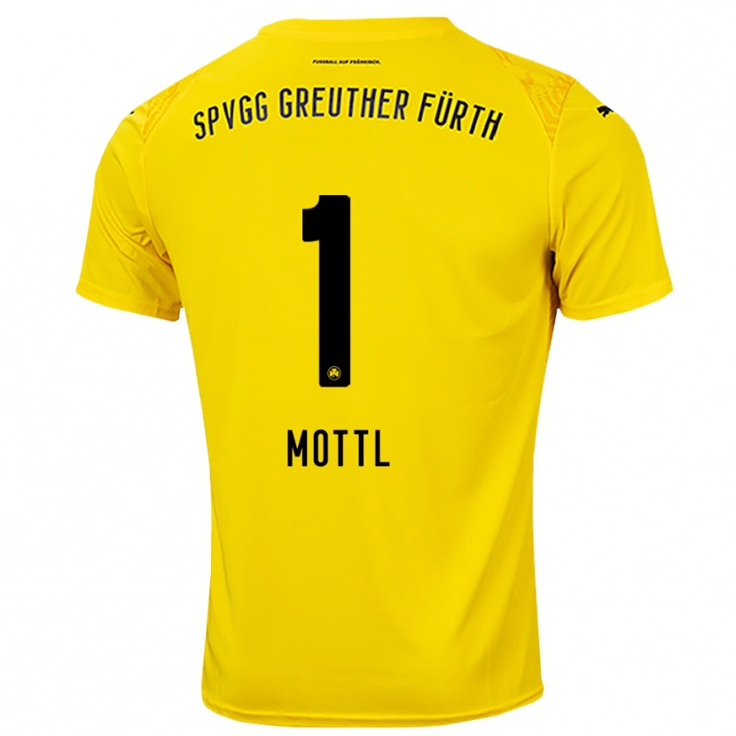 Danxen Mujer Camiseta Jan Mottl #1 Negro Amarillo Portero Equipación 2025/26 La Camisa