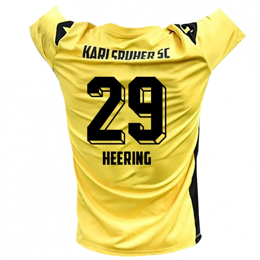Danxen Mujer Camiseta Simon Heering #29 Negro Amarillo Portero Equipación 2025/26 La Camisa