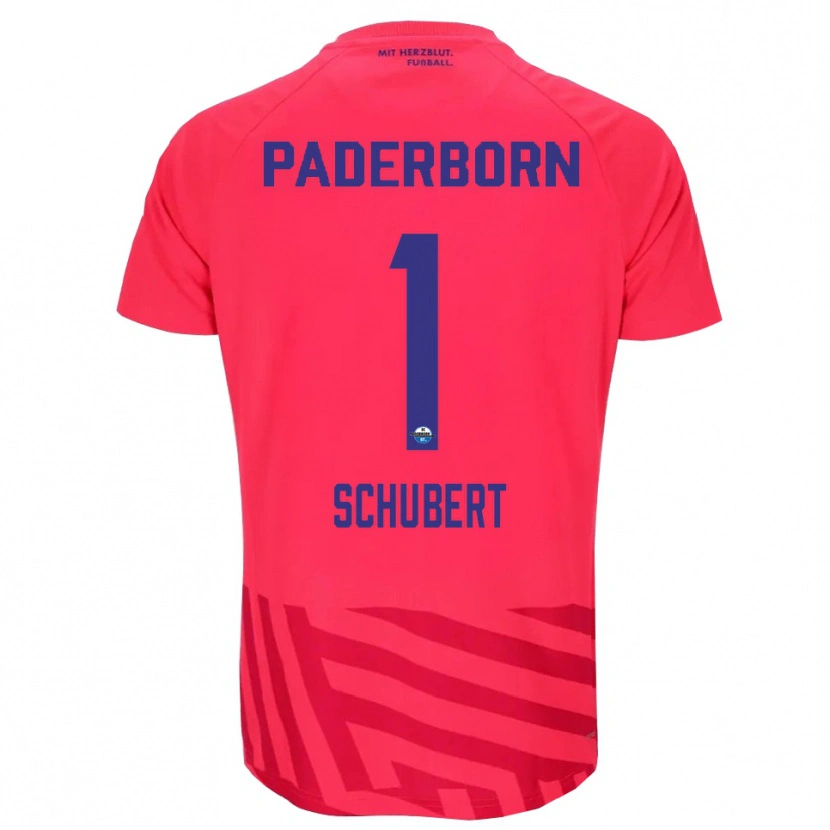 Danxen Mujer Camiseta Markus Schubert #1 Negro Rojo Portero Equipación 2025/26 La Camisa