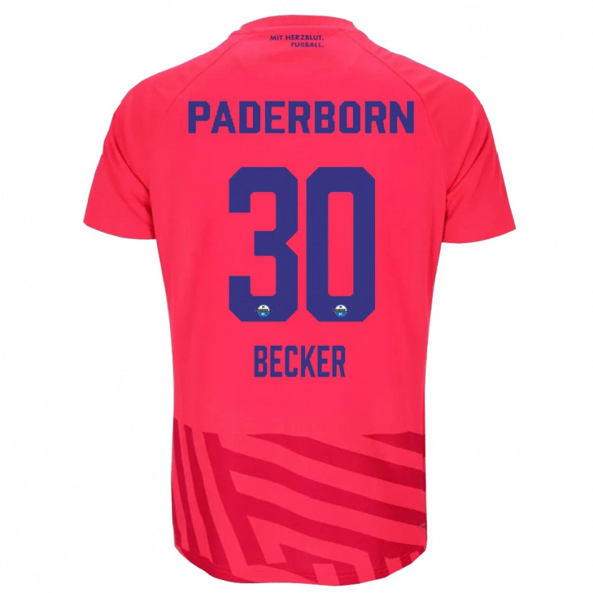 Danxen Mujer Camiseta Mark Becker #30 Negro Rojo Portero Equipación 2025/26 La Camisa