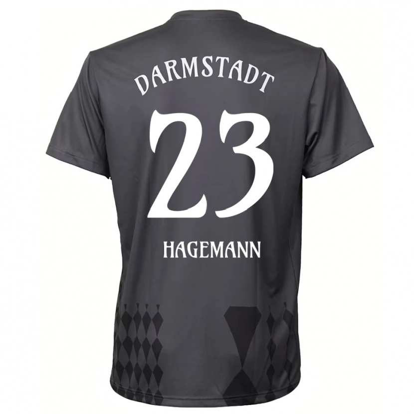 Danxen Mujer Camiseta Emil Hagemann #23 Gris Oscuro Portero Equipación 2025/26 La Camisa