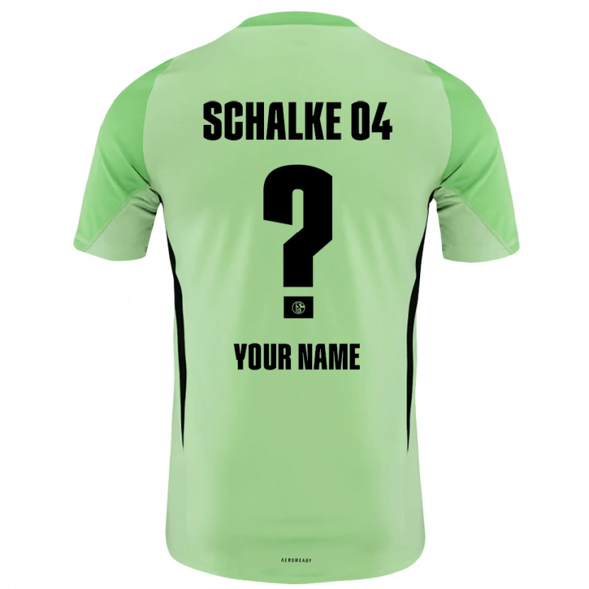 Danxen Mujer Camiseta Schalke 04 Negro Verde Claro Portero Equipación 2025/26 La Camisa