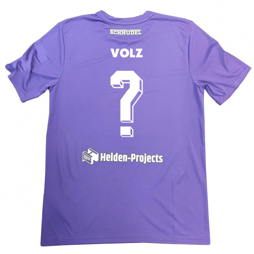 Danxen Mujer Camiseta Jule Volz #0 Blanco Púrpura Portero Equipación 2025/26 La Camisa