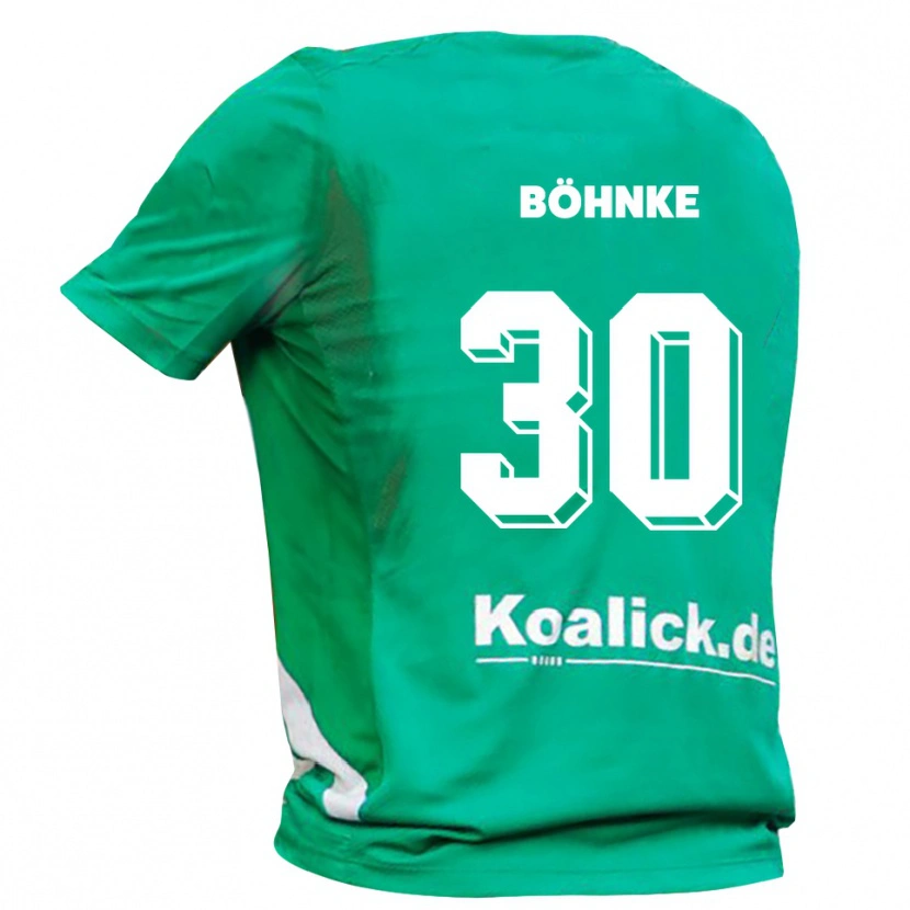 Danxen Mujer Camiseta Max Böhnke #30 Verde Blanco Portero Equipación 2025/26 La Camisa