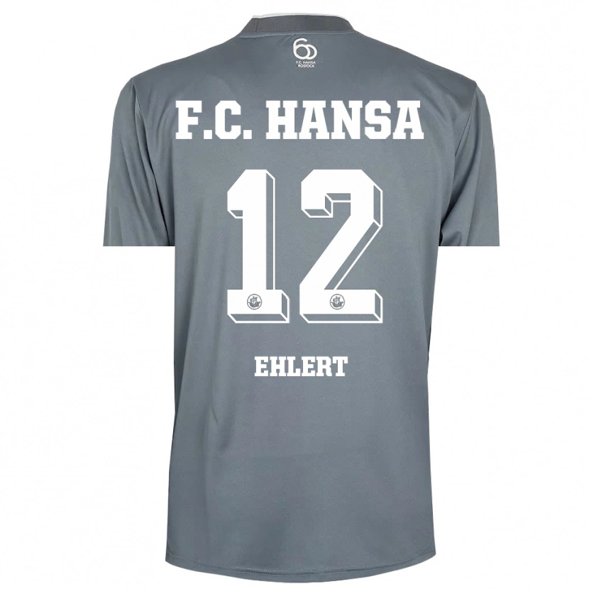 Danxen Mujer Camiseta Jonas Ehlert #12 Gris Claro Blanco Portero Equipación 2025/26 La Camisa