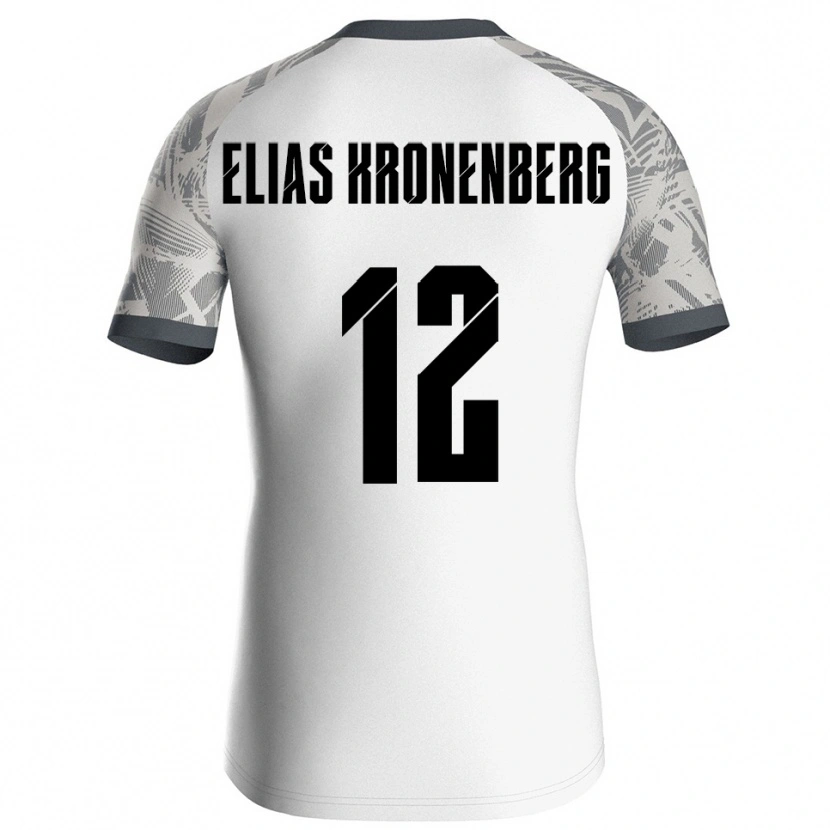 Danxen Mujer Camiseta Sebastian Elias Kronenberg #12 Blanco Gris Portero Equipación 2025/26 La Camisa