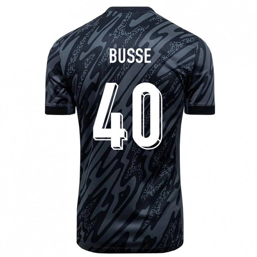 Danxen Mujer Camiseta Jonah Busse #40 Negro Gris Portero Equipación 2025/26 La Camisa