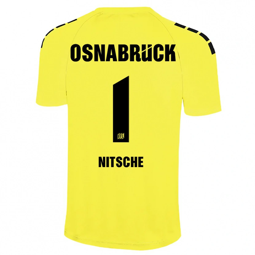 Danxen Mujer Camiseta Till Nitsche #1 Negro Amarillo Portero Equipación 2025/26 La Camisa