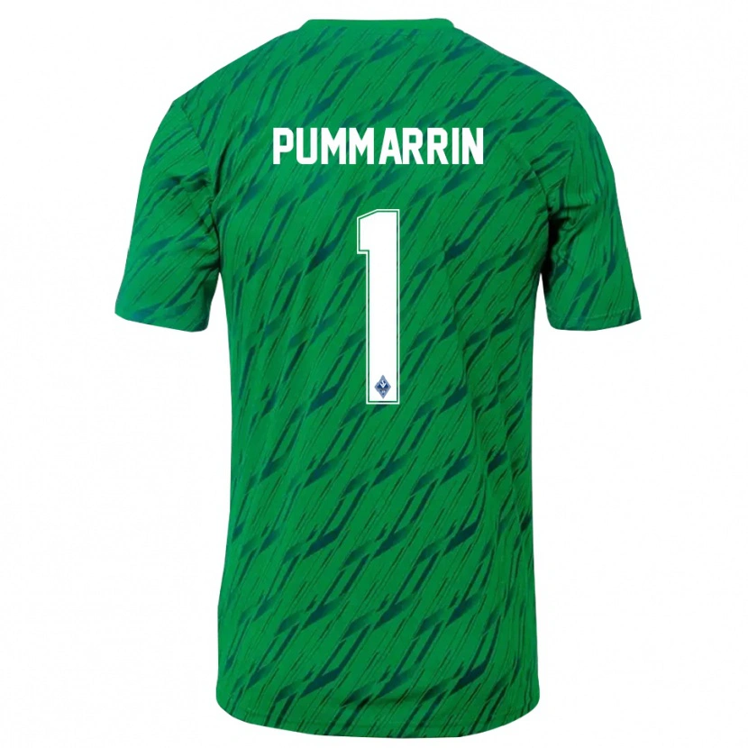 Danxen Mujer Camiseta Kritsana Pummarrin #1 Verde Blanco Portero Equipación 2025/26 La Camisa