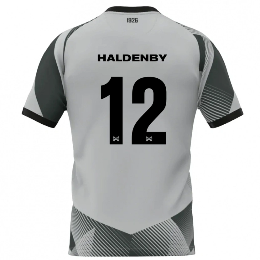 Danxen Mujer Camiseta Ben Haldenby #12 Blanco Gris Claro Portero Equipación 2025/26 La Camisa