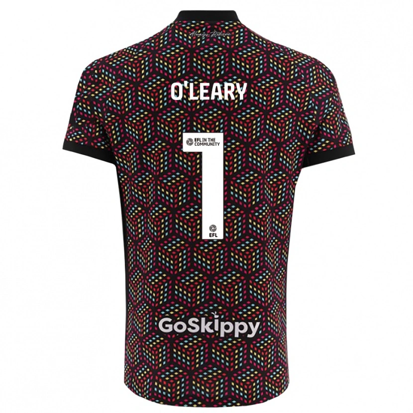 Danxen Mujer Camiseta Max O'Leary #1 Negro Blanco Portero Equipación 2025/26 La Camisa