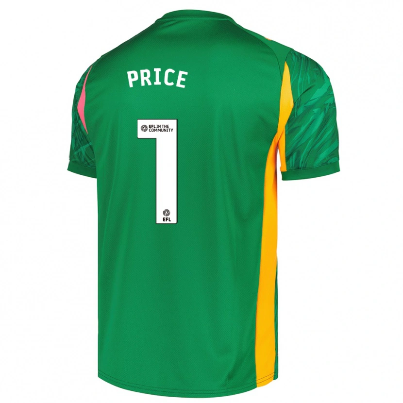 Danxen Mujer Camiseta Harley Price #1 Verde Rosa Portero Equipación 2025/26 La Camisa