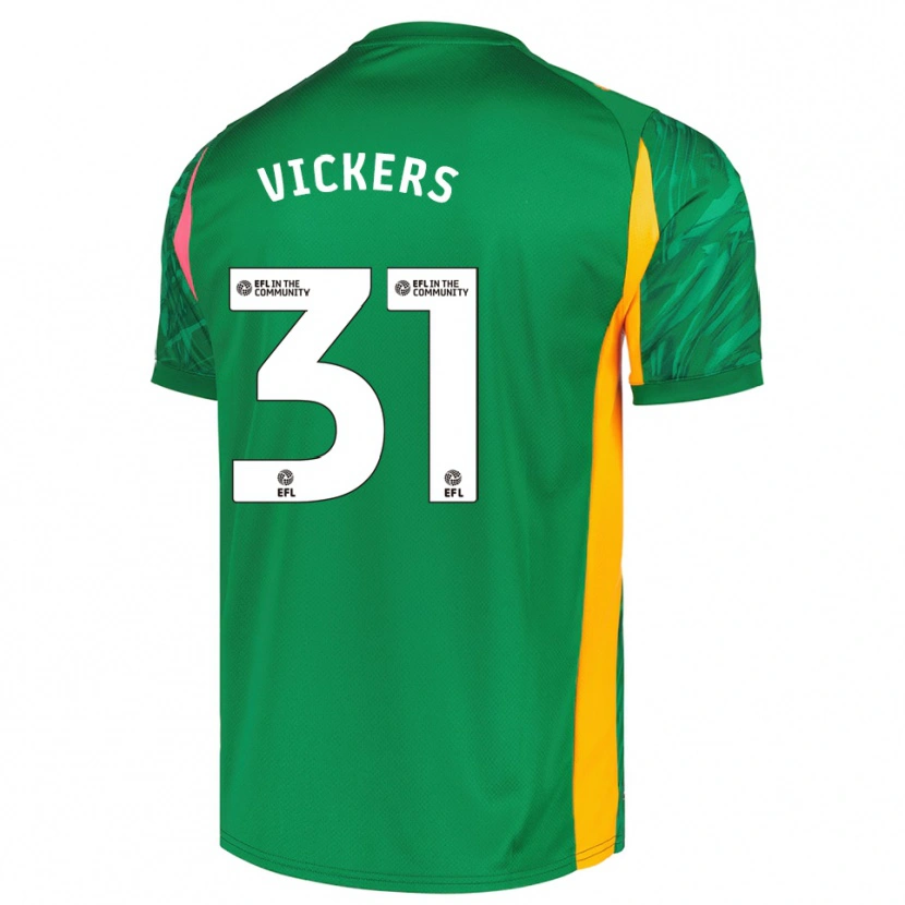 Danxen Mujer Camiseta Josh Vickers #31 Verde Rosa Portero Equipación 2025/26 La Camisa