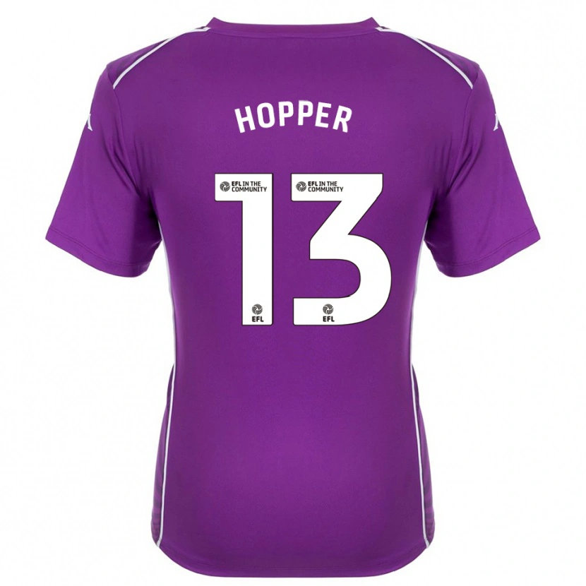 Danxen Mujer Camiseta Jake Hopper #13 Morado Blanco Portero Equipación 2025/26 La Camisa