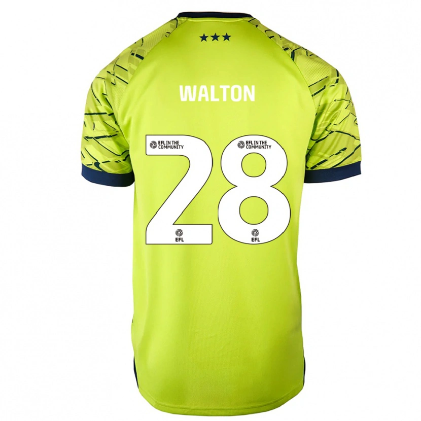 Danxen Mujer Camiseta Christian Walton #28 Verde Amarillo Portero Equipación 2025/26 La Camisa