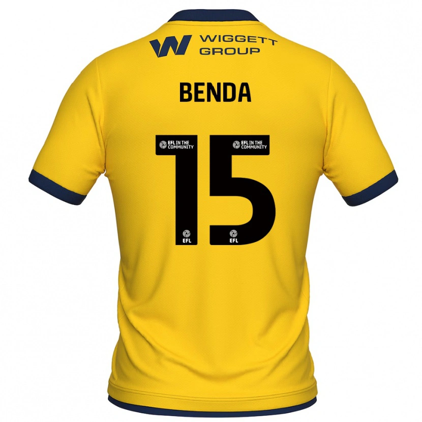 Danxen Mujer Camiseta Steven Benda #15 Amarillo Negro Portero Equipación 2025/26 La Camisa