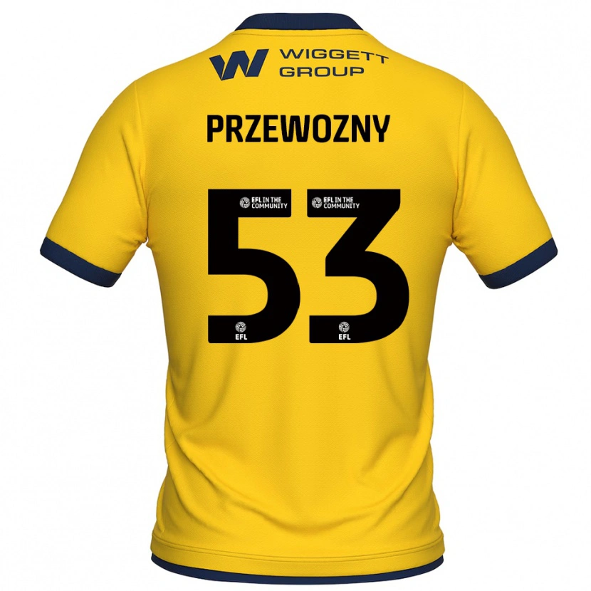 Danxen Mujer Camiseta Jakub Przewozny #53 Amarillo Negro Portero Equipación 2025/26 La Camisa