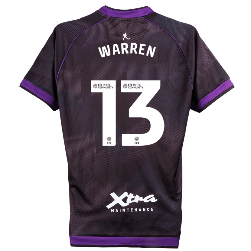 Danxen Mujer Camiseta Charlie Warren #13 Morado Blanco Portero Equipación 2025/26 La Camisa