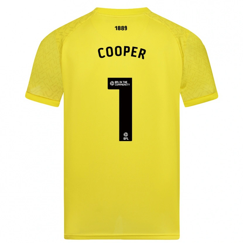 Danxen Mujer Camiseta Michael Cooper #1 Negro Amarillo Portero Equipación 2025/26 La Camisa