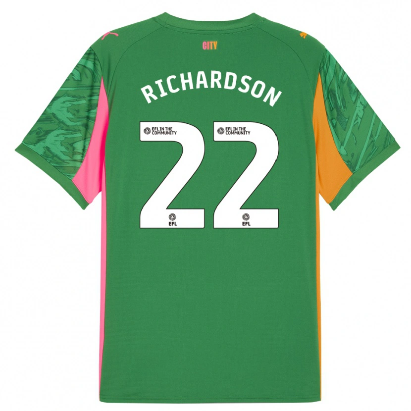 Danxen Mujer Camiseta Fran Stenson #22 Verde Naranja Portero Equipación 2025/26 La Camisa
