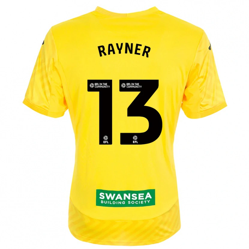 Danxen Mujer Camiseta Opal Rayner #13 Amarillo Negro Portero Equipación 2025/26 La Camisa