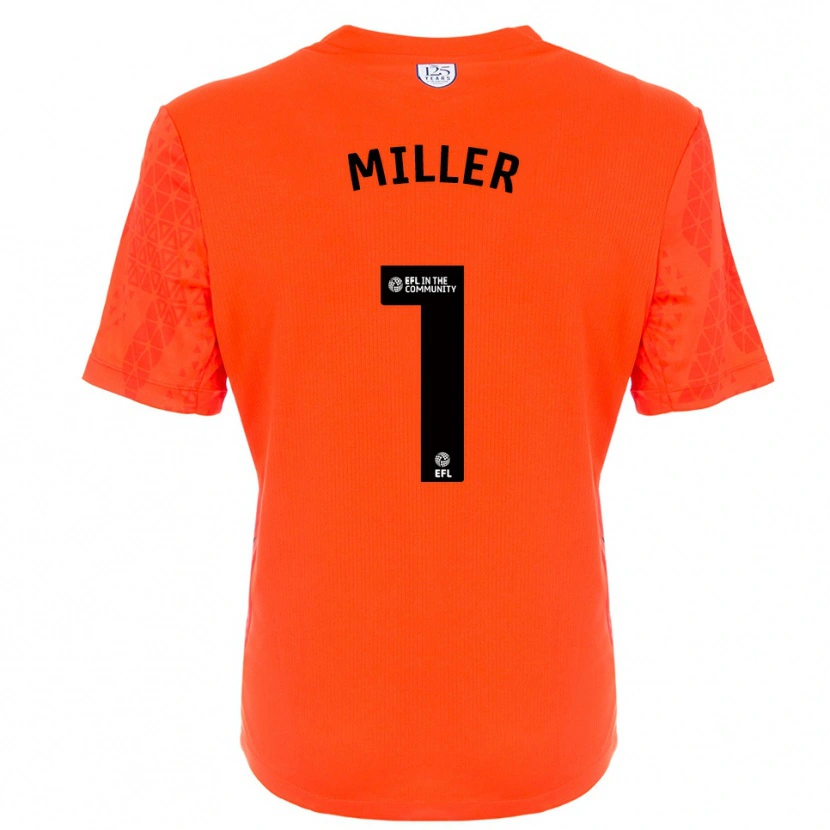 Danxen Mujer Camiseta Anna Miller #1 Negro Naranja Portero Equipación 2025/26 La Camisa