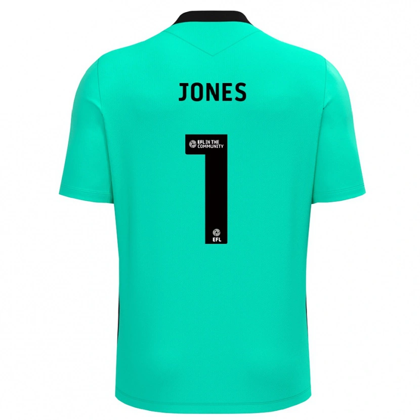Danxen Mujer Camiseta Elliott Jones #1 Turquesa Medio Portero Equipación 2025/26 La Camisa