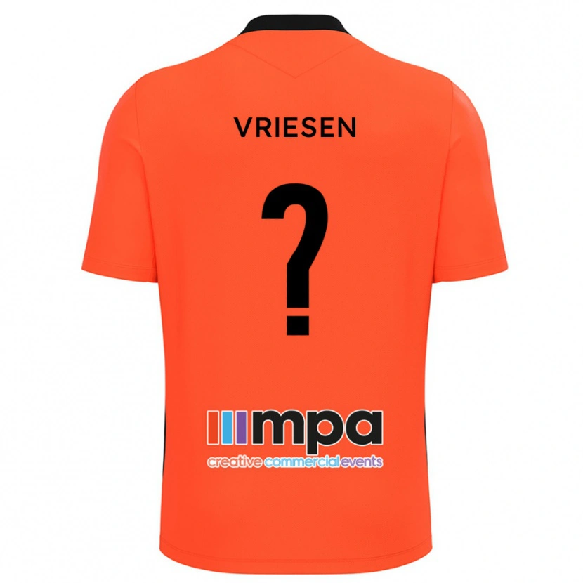 Danxen Mujer Camiseta Fabian Vriesen #0 Naranja Negro Portero Equipación 2025/26 La Camisa