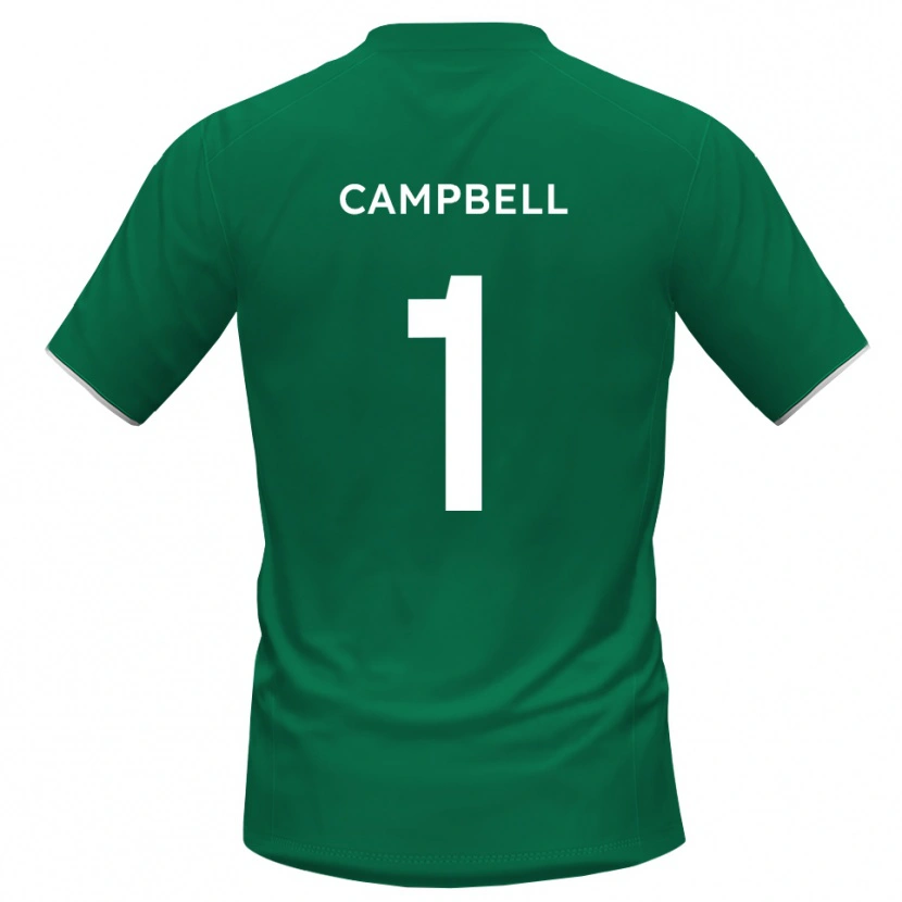 Danxen Mujer Camiseta Maison Campbell #1 Verde Blanco Portero Equipación 2025/26 La Camisa