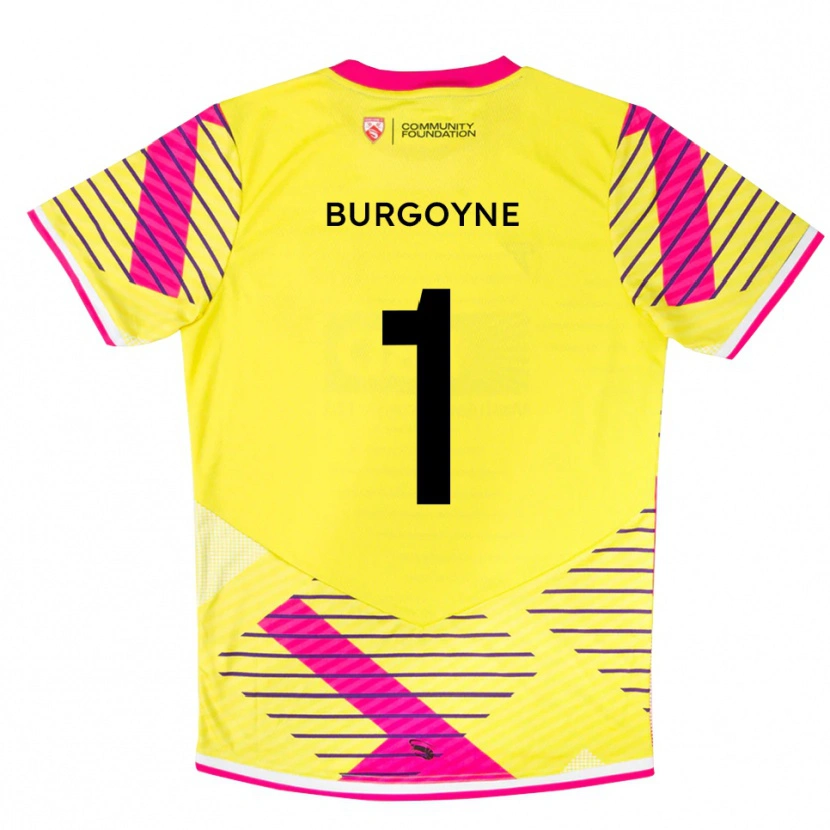 Danxen Mujer Camiseta Harry Burgoyne #1 Rosa Amarillo Portero Equipación 2025/26 La Camisa