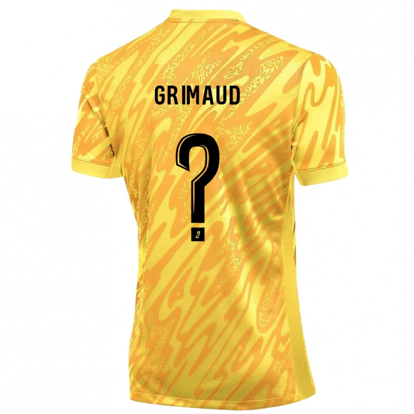 Danxen Mujer Camiseta Charles Grimaud #0 Amarillo Naranja Portero Equipación 2025/26 La Camisa